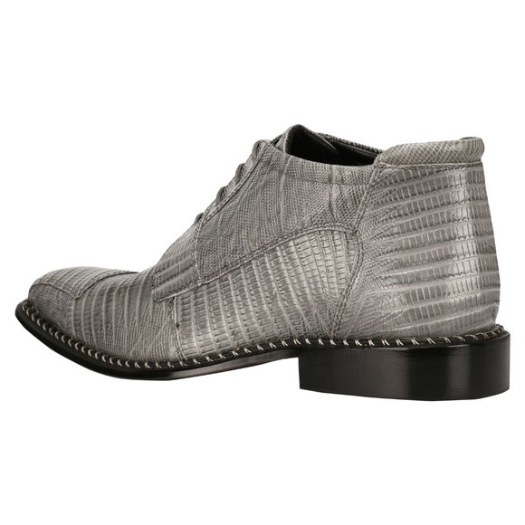 LIBERTYZENO GREY LEATHER LACE-UP BOOTS main image 5